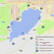план-схема озера Святое